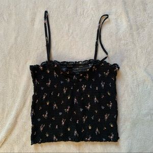Smocked Forever 21 Floral Tank
